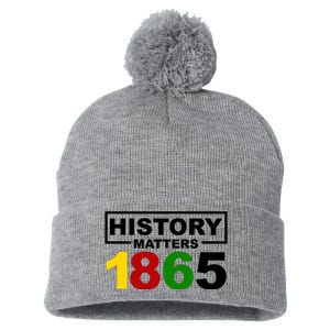 History Matters 1865 Black History Month Pom Pom 12in Knit Beanie