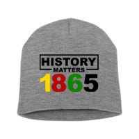 History Matters 1865 Black History Month Short Acrylic Beanie