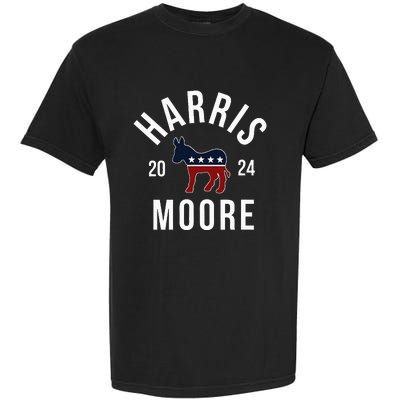 Harris Moore 2024 Vote Kamala Harris Wes Moore 24 Rally Garment-Dyed Heavyweight T-Shirt