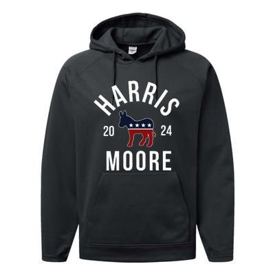 Harris Moore 2024 Vote Kamala Harris Wes Moore 24 Rally Performance Fleece Hoodie