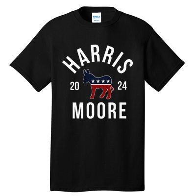 Harris Moore 2024 Vote Kamala Harris Wes Moore 24 Rally Tall T-Shirt