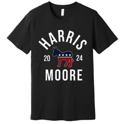 Harris Moore 2024 Vote Kamala Harris Wes Moore 24 Rally Premium T-Shirt