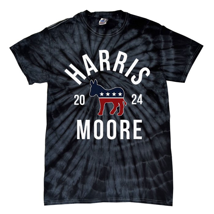 Harris Moore 2024 Vote Kamala Harris Wes Moore 24 Rally Tie-Dye T-Shirt