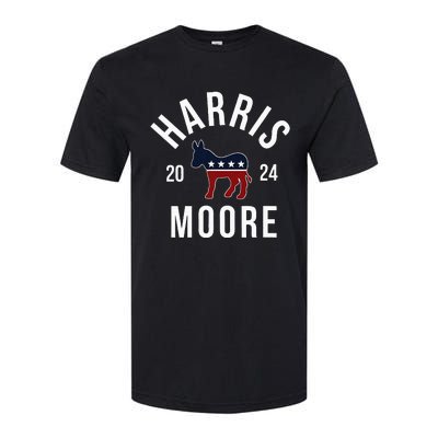 Harris Moore 2024 Vote Kamala Harris Wes Moore 24 Rally Softstyle CVC T-Shirt