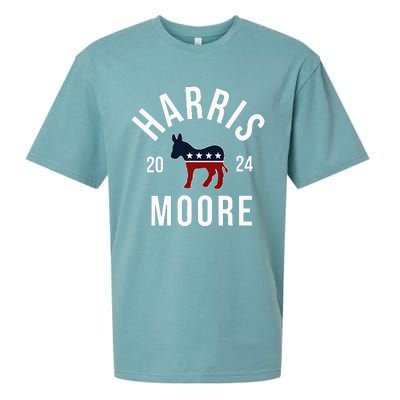 Harris Moore 2024 Vote Kamala Harris Wes Moore 24 Rally Sueded Cloud Jersey T-Shirt