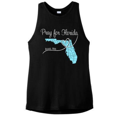 Hurricane Milton 2024 Pray For Florida Ladies PosiCharge Tri-Blend Wicking Tank