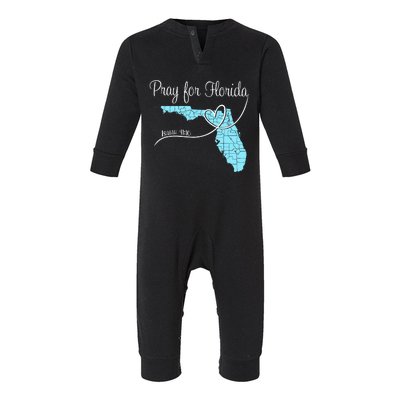 Hurricane Milton 2024 Pray For Florida Infant Fleece One Piece