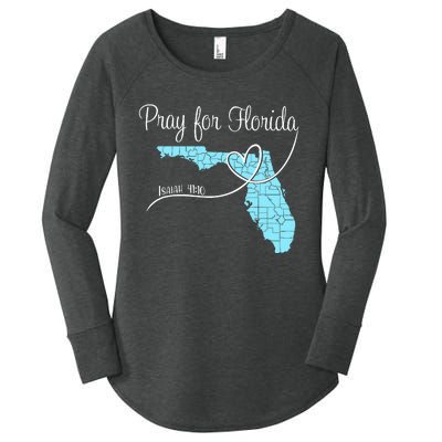 Hurricane Milton 2024 Pray For Florida Women's Perfect Tri Tunic Long Sleeve Shirt