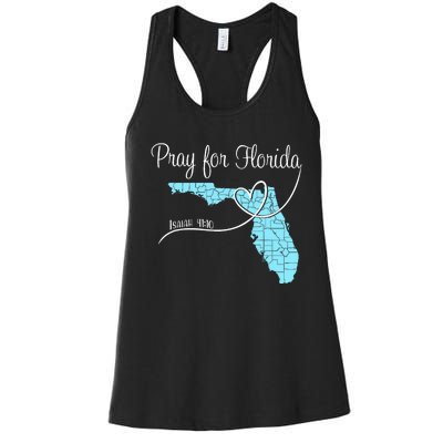 Hurricane Milton 2024 Pray For Florida Women's Racerback Tank