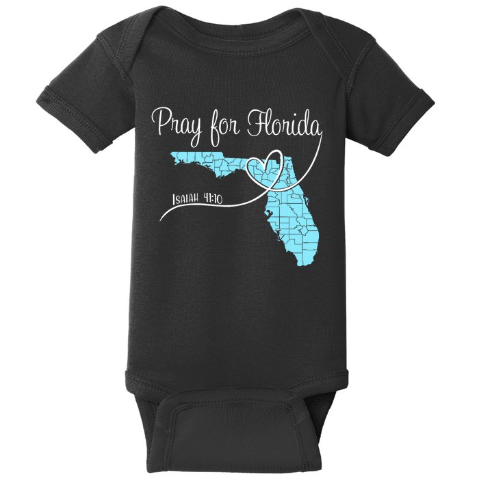 Hurricane Milton 2024 Pray For Florida Baby Bodysuit