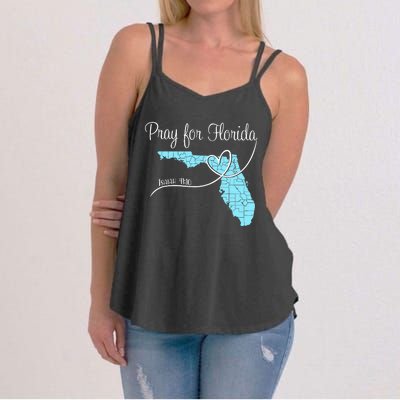 Hurricane Milton 2024 Pray For Florida Women's Strappy Tank