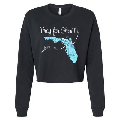 Hurricane Milton 2024 Pray For Florida Cropped Pullover Crew