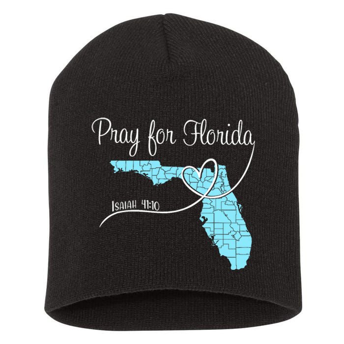 Hurricane Milton 2024 Pray For Florida Short Acrylic Beanie