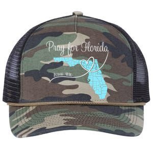 Hurricane Milton 2024 Pray For Florida Retro Rope Trucker Hat Cap