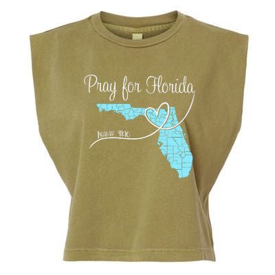 Hurricane Milton 2024 Pray For Florida Garment-Dyed Women's Muscle Tee