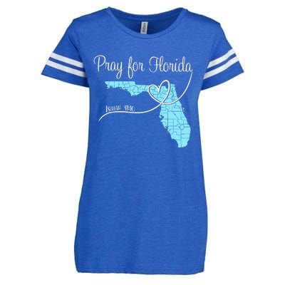 Hurricane Milton 2024 Pray For Florida Enza Ladies Jersey Football T-Shirt