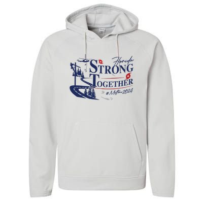 Hurricane Milton 2024 Florida Survivor Performance Fleece Hoodie