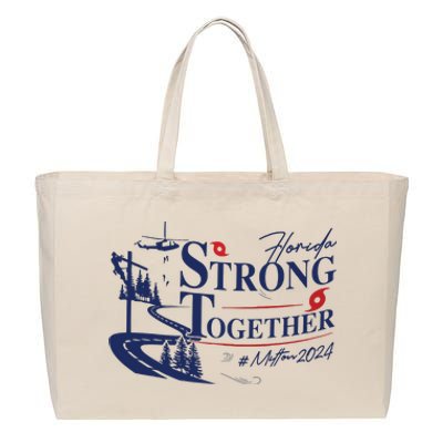 Hurricane Milton 2024 Florida Survivor Cotton Canvas Jumbo Tote