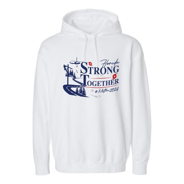 Hurricane Milton 2024 Florida Survivor Garment-Dyed Fleece Hoodie