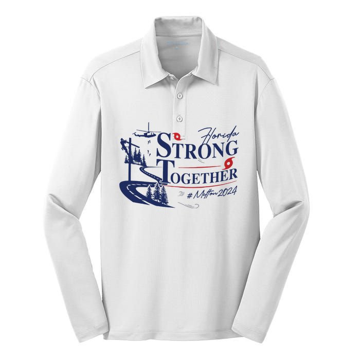 Hurricane Milton 2024 Florida Survivor Silk Touch Performance Long Sleeve Polo