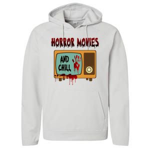 Horror Movies And Chill Scary Performance Fleece Hoodie