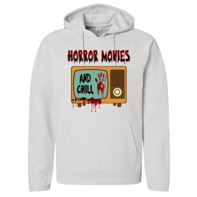 Horror Movies And Chill Scary Performance Fleece Hoodie