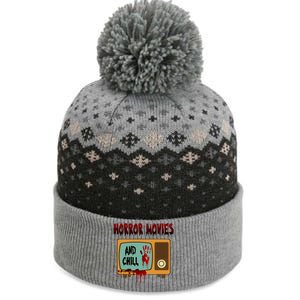 Horror Movies And Chill Scary The Baniff Cuffed Pom Beanie