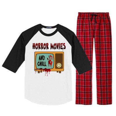 Horror Movies And Chill Scary Raglan Sleeve Pajama Set