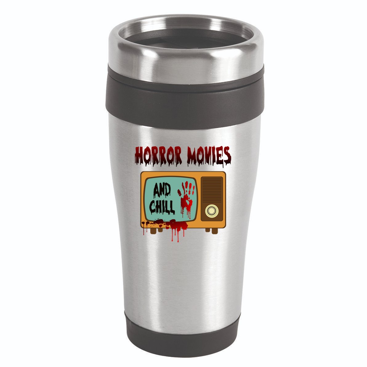 Horror Movies And Chill Scary 16oz Travel Tumbler