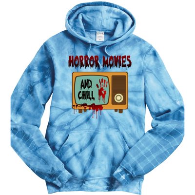 Horror Movies And Chill Scary Tie Dye Hoodie