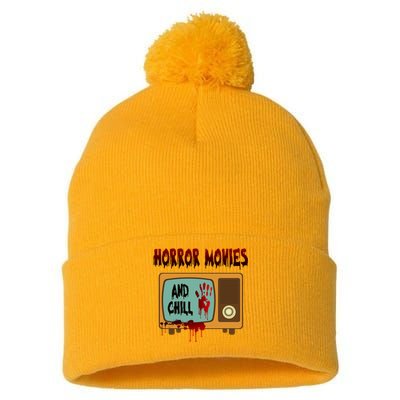 Horror Movies And Chill Scary Pom Pom 12in Knit Beanie