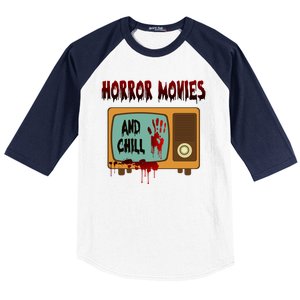 Horror Movies And Chill Scary Baseball Sleeve Shirt