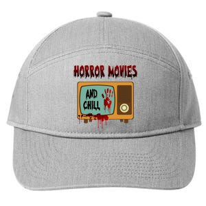 Horror Movies And Chill Scary 7-Panel Snapback Hat