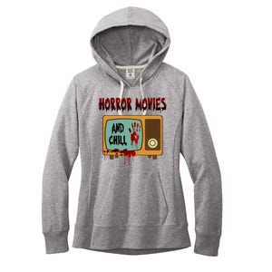 Horror Movies And Chill Scary Women's Fleece Hoodie