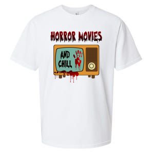 Horror Movies And Chill Scary Sueded Cloud Jersey T-Shirt