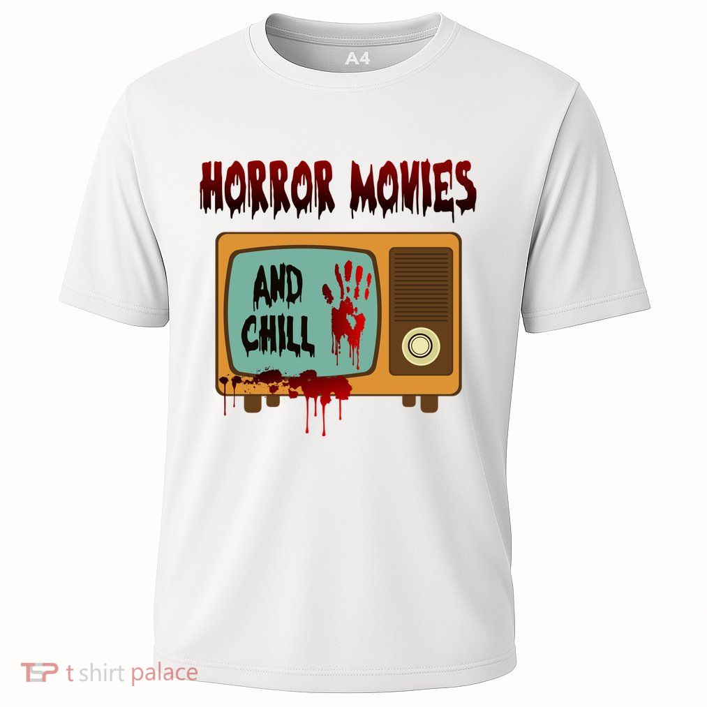Horror Movies And Chill Scary Cooling Performance Crew T-Shirt