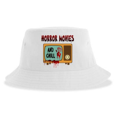 Horror Movies And Chill Scary Sustainable Bucket Hat