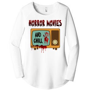 Horror Movies And Chill Scary Women's Perfect Tri Tunic Long Sleeve Shirt