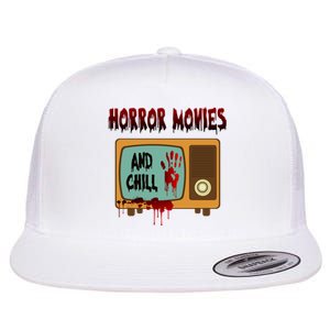 Horror Movies And Chill Scary Flat Bill Trucker Hat