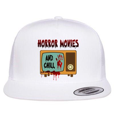 Horror Movies And Chill Scary Flat Bill Trucker Hat