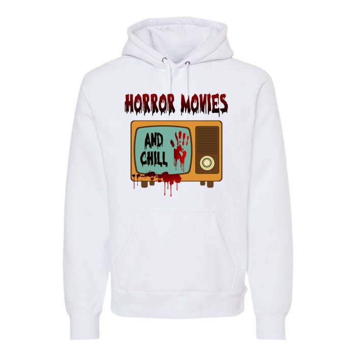 Horror Movies And Chill Scary Premium Hoodie