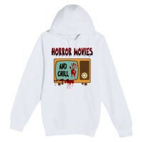 Horror Movies And Chill Scary Premium Pullover Hoodie