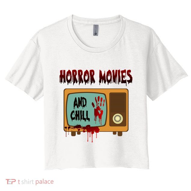 Horror Movies And Chill Scary Crop Top