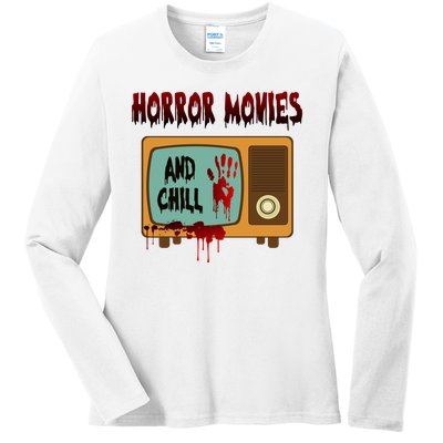 Horror Movies And Chill Scary Ladies Long Sleeve Shirt