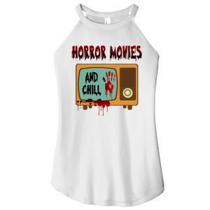 Horror Movies And Chill Scary Women's Perfect Tri Rocker Tank