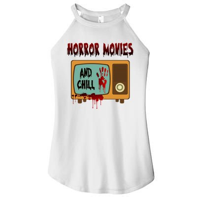 Horror Movies And Chill Scary Women’s Perfect Tri Rocker Tank