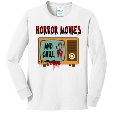 Horror Movies And Chill Scary Kids Long Sleeve Shirt