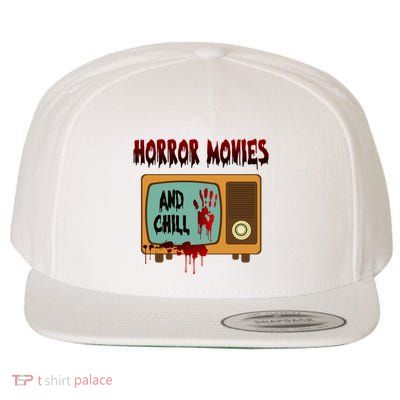 Horror Movies And Chill Scary Wool Snapback Cap