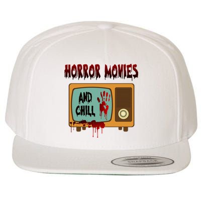 Horror Movies And Chill Scary Wool Snapback Cap