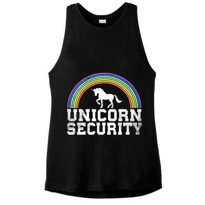 Halloween Mom Adult Costume Unicorn Security Ladies PosiCharge Tri-Blend Wicking Tank